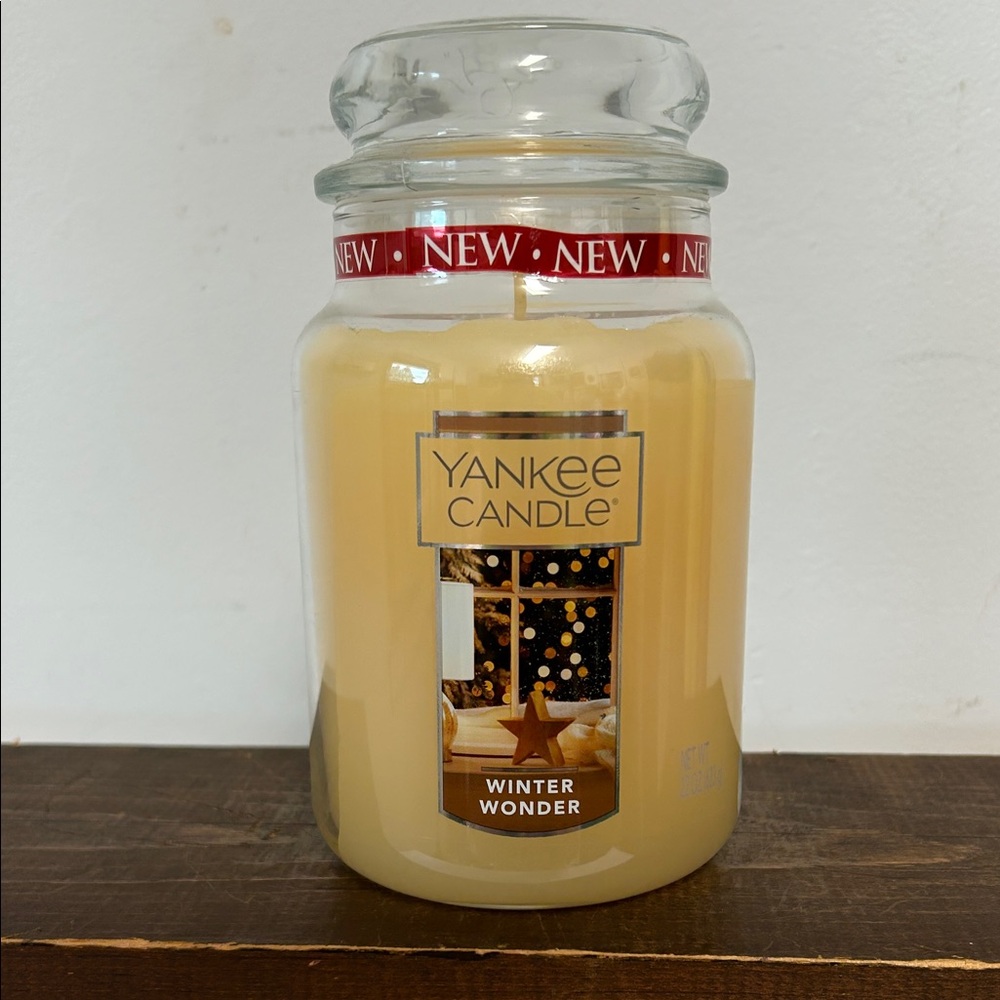 Yankee Candle NWOT Rare Hard to Find “Winter Wonder” 22 Oz Large Holiday Candle